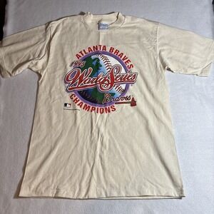 VTG 1995 MLB Atlanta Braves World Series Champions Shirt Size L‎
